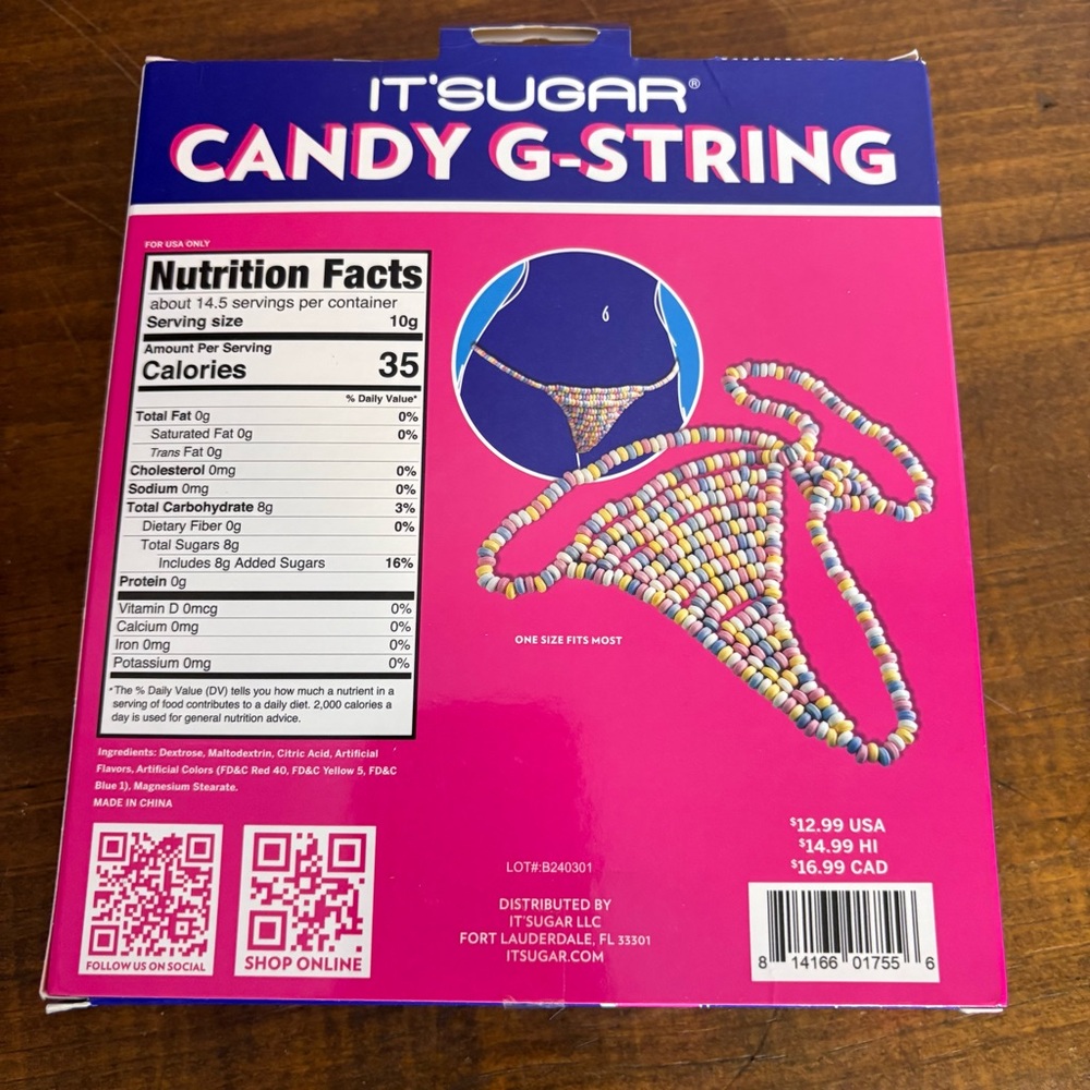 💙IT’Sugar Edible Candy Bra & G-String - Picture 6 of 6